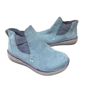 Ryka Women Size 6 Blue Noelle Blue Bootie Outdoor Slip on Winter Comfort Shoes